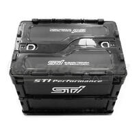 STI Genuine Folding Workshop Storage Crate Container Black - 20 Litres