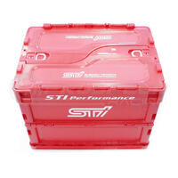 STI Genuine Folding Workshop Storage Crate Container Cherry Red - 20 Litres