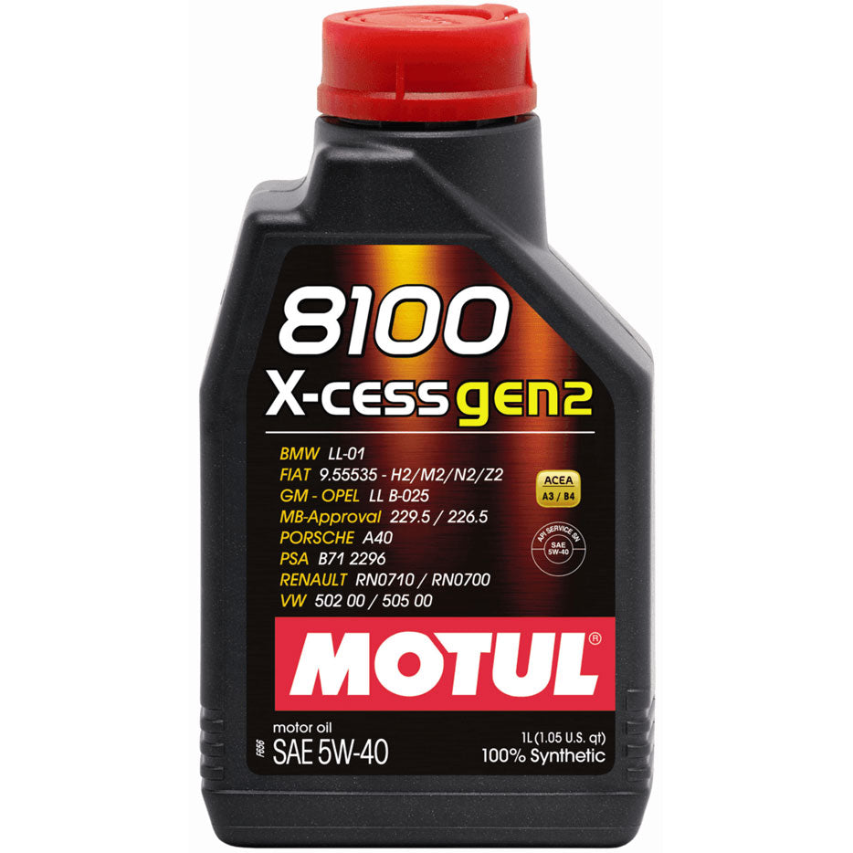 Motul 8100 X-CESS Gen 2 5W40 Synthetic Engine Oil 1L