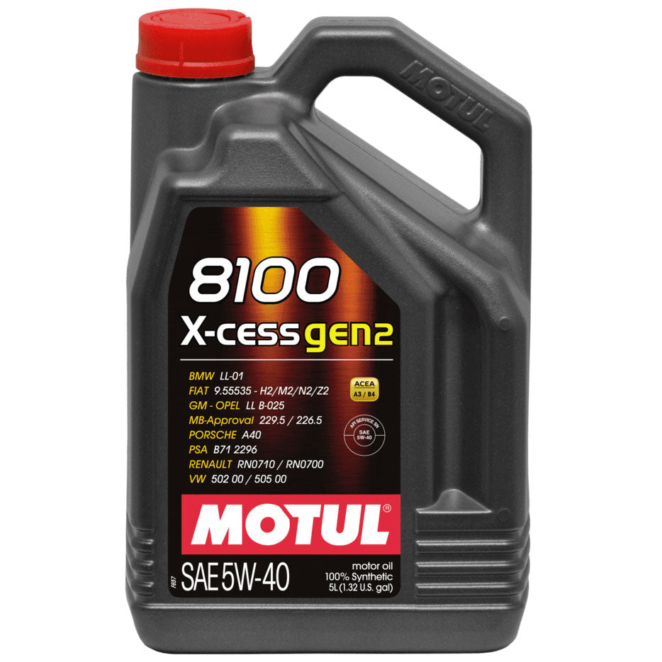 Motul 8100 X-CESS Gen 2 5W40 Synthetic Engine Oil 5L