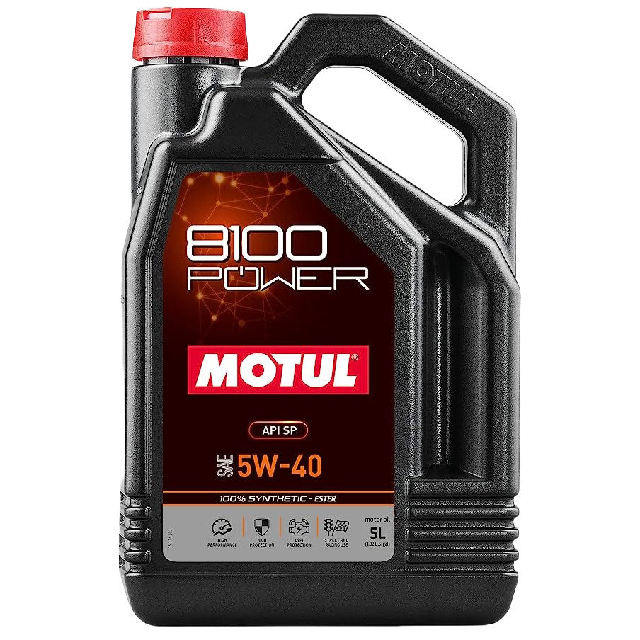 Motul 8100 POWER 5W40 Synthetic Engine Oil 5L