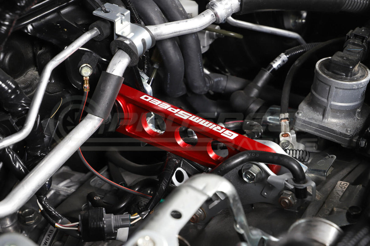 Grimmspeed Race Pitch Stop Mount w/92A Bushings Red