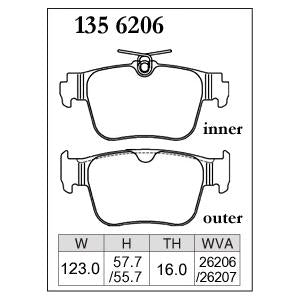 Dixcel M Type Rear Brake Pads