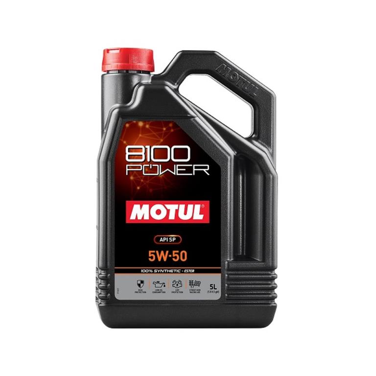 Motul 8100 POWER 5W50 Synthetic Engine Oil 5L