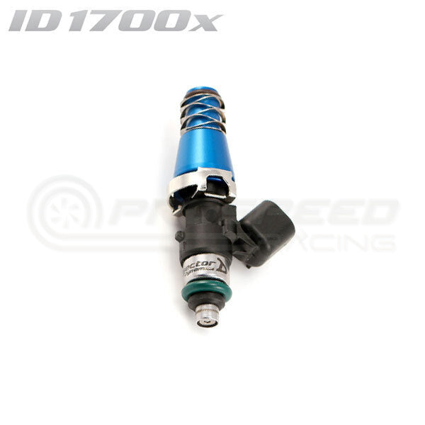 Injector Dynamics ID1750-XDS 60mm Single Injector w/11mm Blue Adaptor Top, 14mm Lower O-Ring w/O-Ring Retainer 1750.60.11.14-O