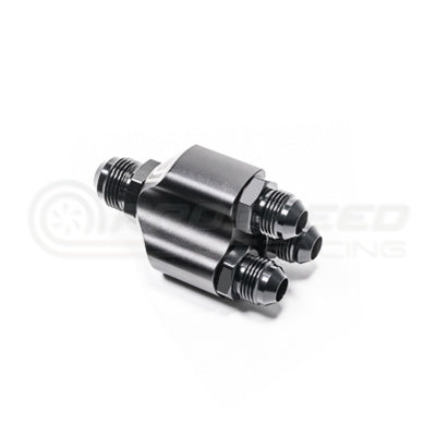 Radium Distribution Block 3 x 8AN ORB to 1 x 10AN ORB w/Fittings 20-0237 | Pro Speed Racing