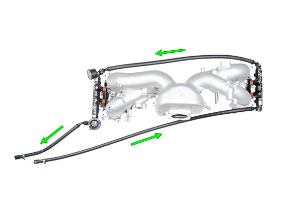 Radium Series Fuel Rail Plumbing Kit w/DMR RA Regulator