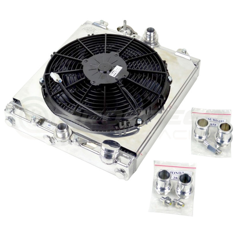 CSF Racing 2-Row 42mm Race Spec Aluminium Half Radiator w/Fan Shroud