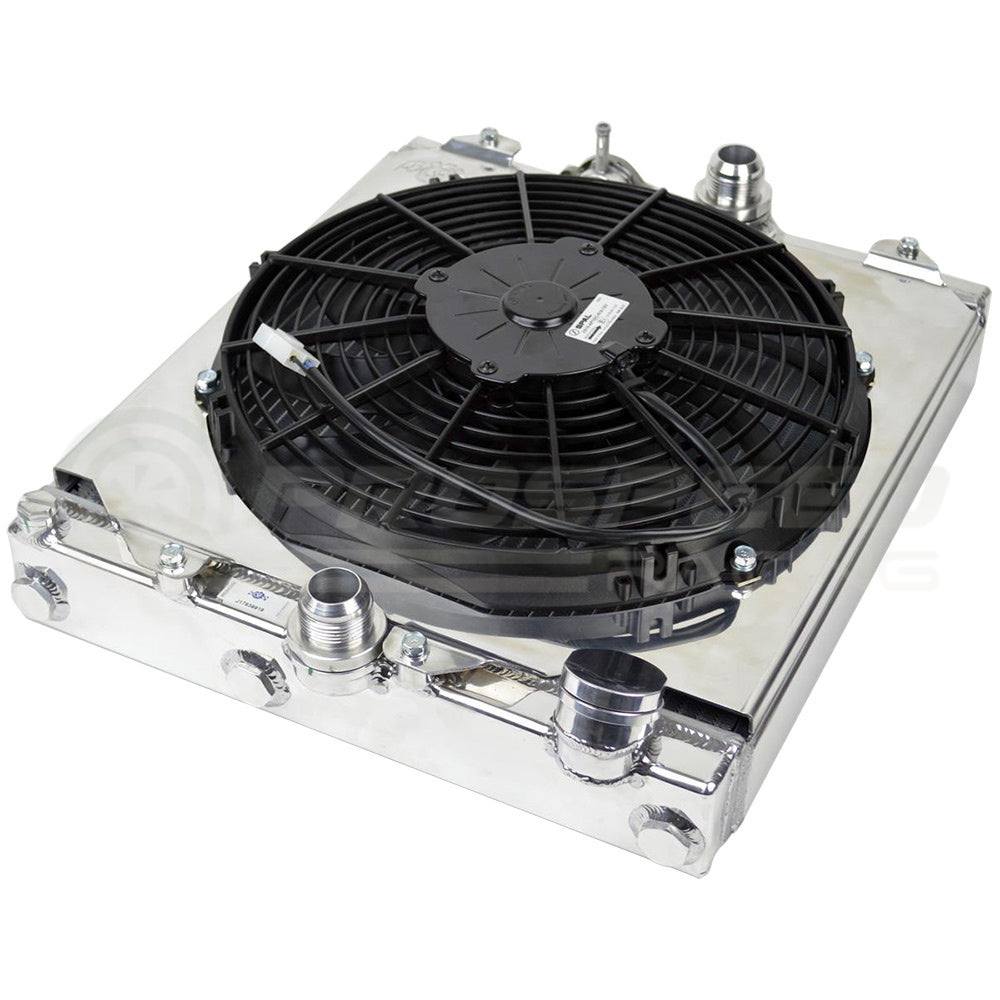 CSF Racing 2-Row 42mm Race Spec Aluminium Half Radiator w/Fan Shroud