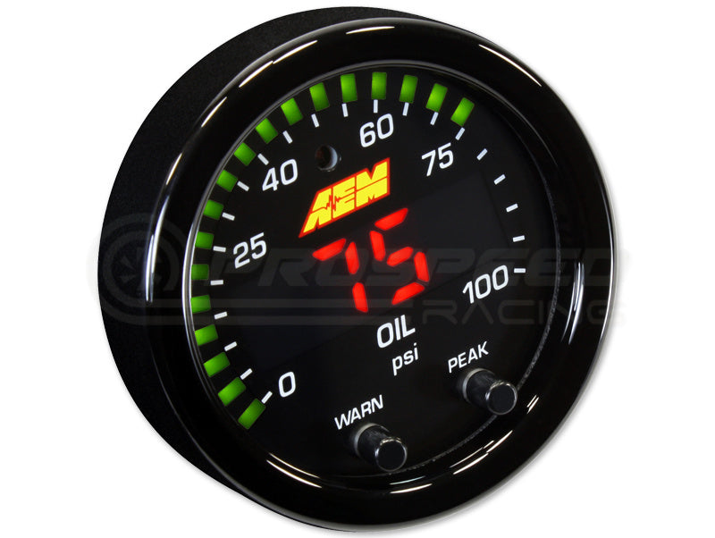AEM 52mm X-Series Digital Oil/Fuel Pressure Gauge 100 PSI/7BAR 30-0301