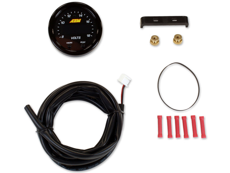 AEM 52mm X-Series Digital Volts Display Gauge 8-18V