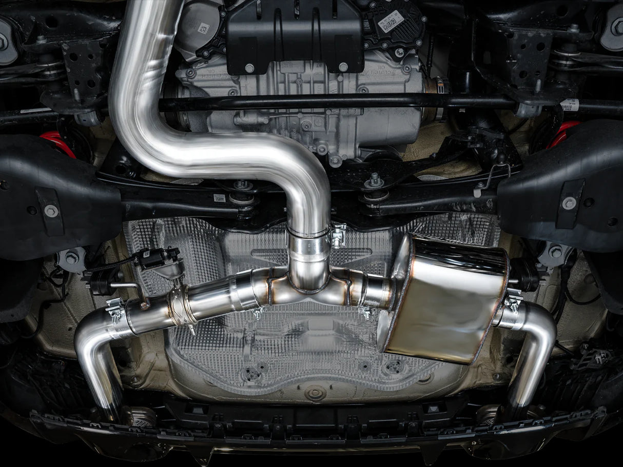 AWE Tuning SwitchPath Cat Back Exhaust System under chasis 5