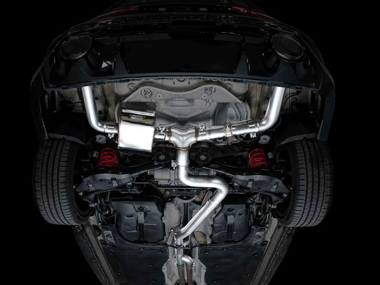AWE Tuning SwitchPath Cat Back Exhaust System under chasis 2