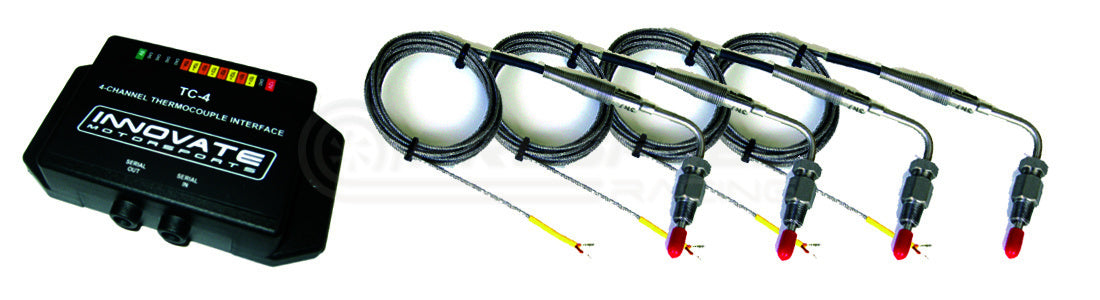 Innovate Motorsports TC-4 PLUS 4 Channel Thermocouple Sensor Interface Bundle w/4 EGT Probes