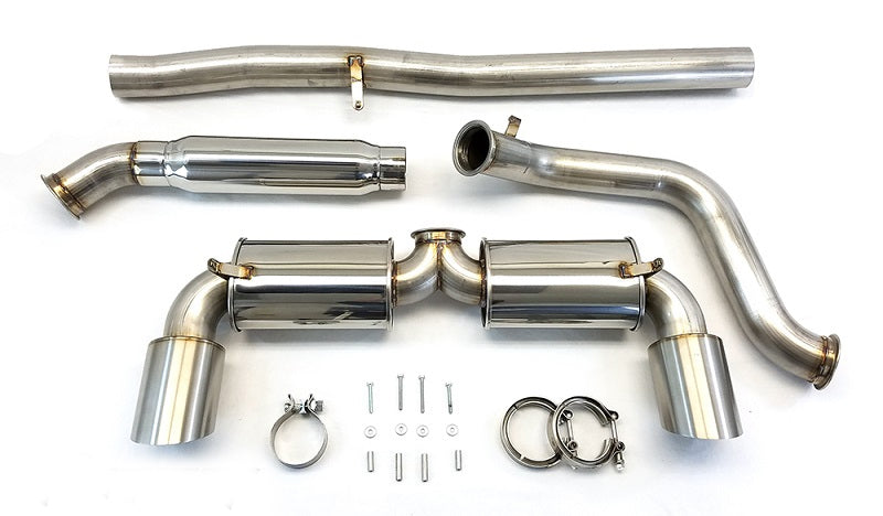ETS Non-Resonated Cat Back Exhaust w/Mufflers - Ford Focus RS LZ 16-17 400-10-EXH-002