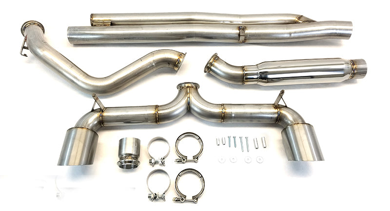 ETS Non-Resonated Extreme Cat Back Exhaust No Mufflers - Ford Focus RS LZ 16-17 400-10-EXH-006