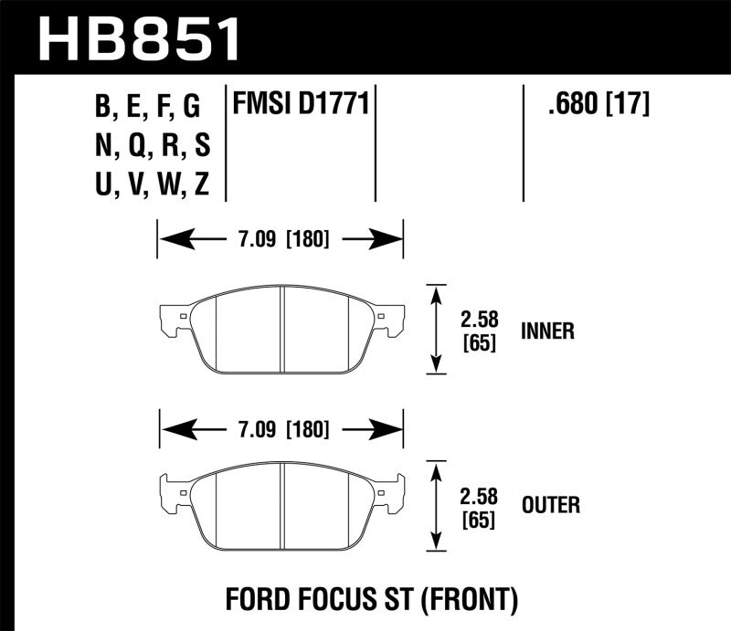 DBA T3 4000 Slotted Front/Rear Rotors w/Hawk Performance HPS 5.0 Pads - Ford Focus ST LW 11-15