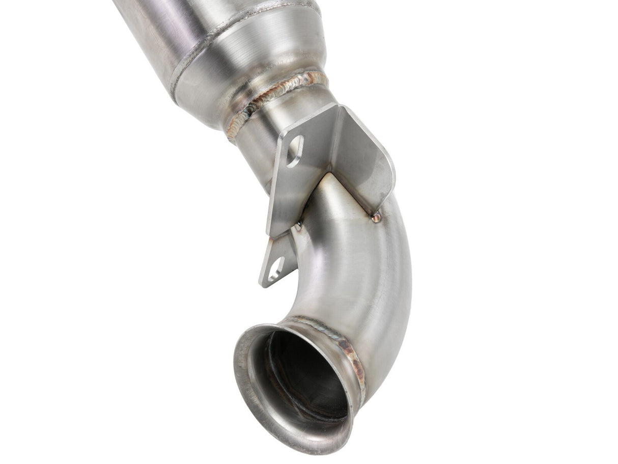 aFe Twisted Steel 2.5" Catted Down Pipe