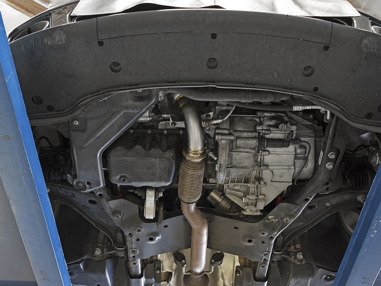 aFe Twisted Steel 2.5" Catted Down Pipe