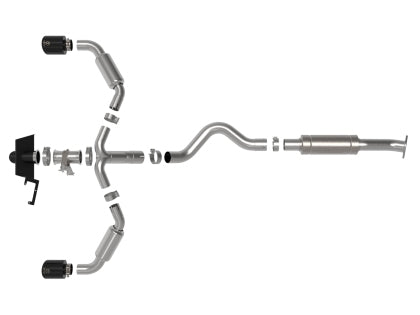 aFe Gemini XV Dual 2.5" Cat Back Exhaust w/Cut Out