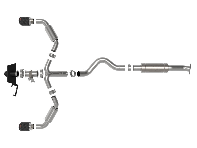 aFe Gemini XV Dual 2.5" Cat Back Exhaust w/Cut Out