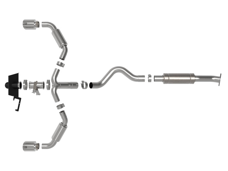 aFe Gemini XV Dual 2.5" Cat Back Exhaust w/Cut Out