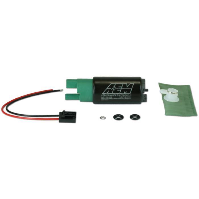 AEM 340lph E85 High Flow In-Tank Fuel Pump (65mm, No-Hooks, Offset Inlet), WRX/STI/FXT/LGT, R35 GTR