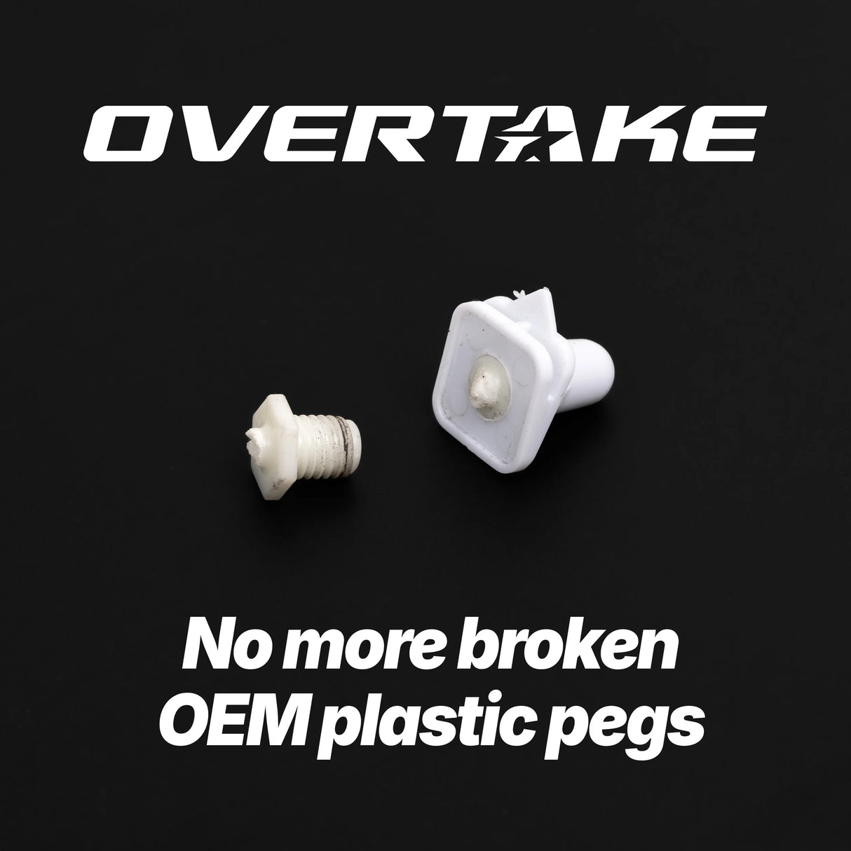 Overtake Stainless Steel Tail Light Pegs