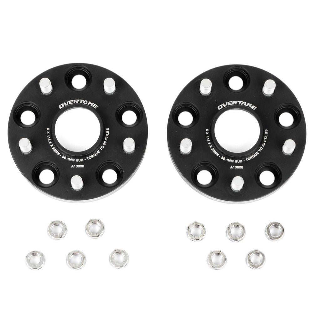 Overtake Bolt On Wheel Spacers Pair 20mm 5x114.3