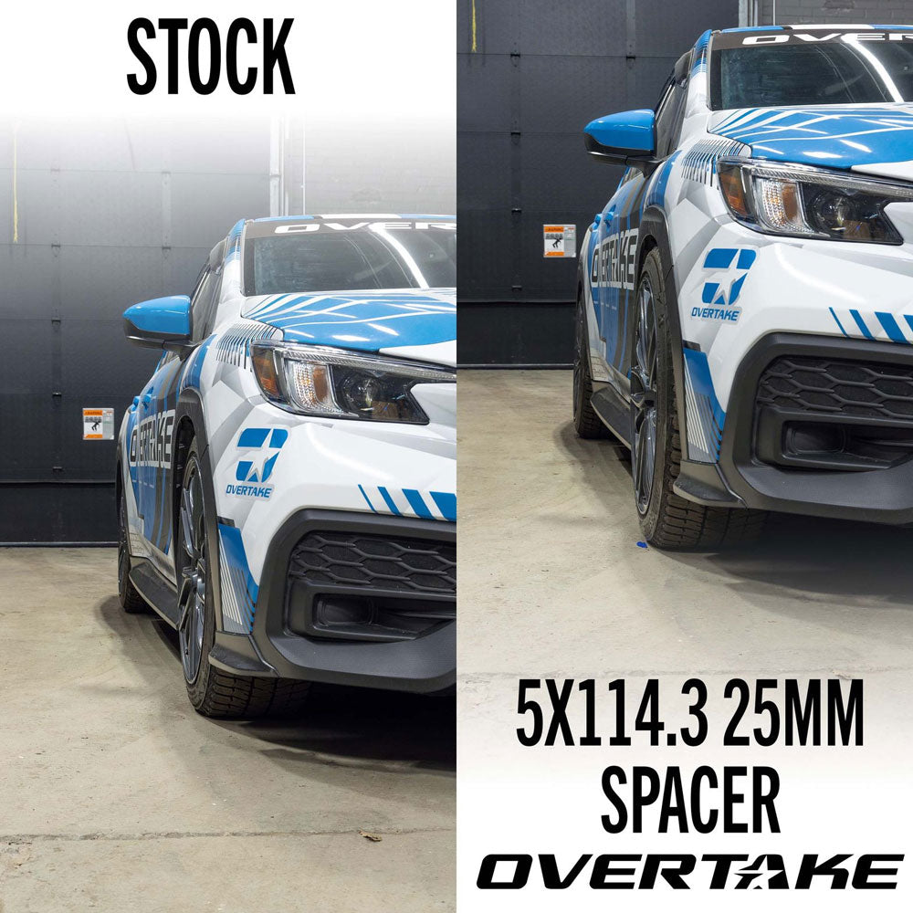 Overtake Bolt On Wheel Spacers Pair 25mm 5x114.3