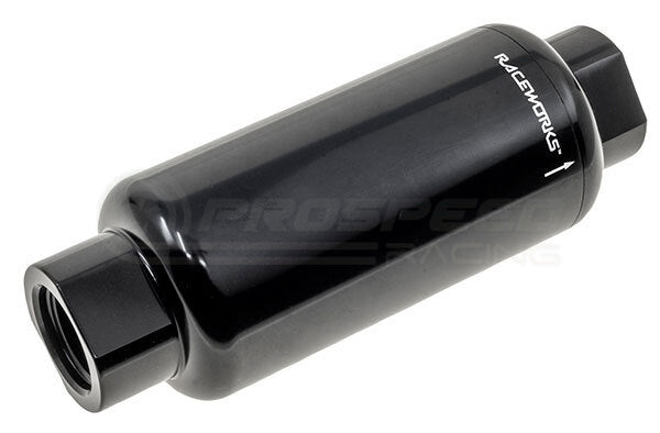 Raceworks AN-10 Billet 140mm Fuel Filter Housing w/Filter ALY-077 | Pro Speed Racing