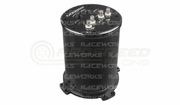 Raceworks Twin Pump Surge Tank 2.8L - Suits 39mm-40mm Intank Pumps ALY-083BK | Pro Speed Racing
