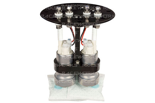 Raceworks Twin Pump Surge Tank 2.8L - Suits 39mm-40mm Intank Pumps