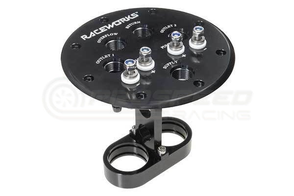 Raceworks Single/Twin Fuel Pump Fixed Height Hanger - Suits 39mm-40mm Pumps ALY-086BK | Pro Speed