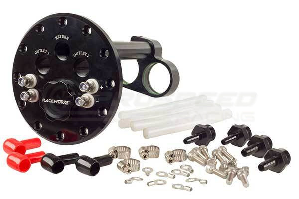 Raceworks Single/Twin Fuel Pump Adjustable Height Hanger - Suits 38mm Pumps ALY-132BK | Pro Speed