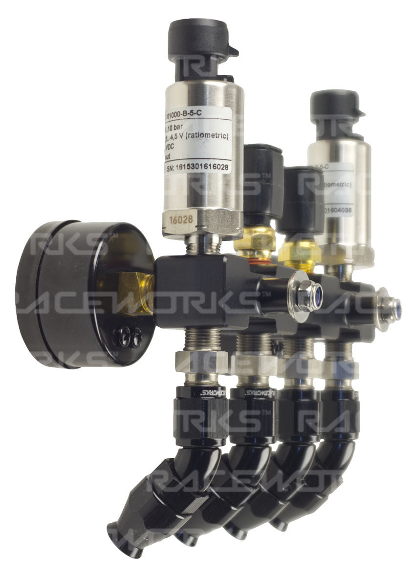 Raceworks Multi Port 1/8" NPT Pressure Sensor Block