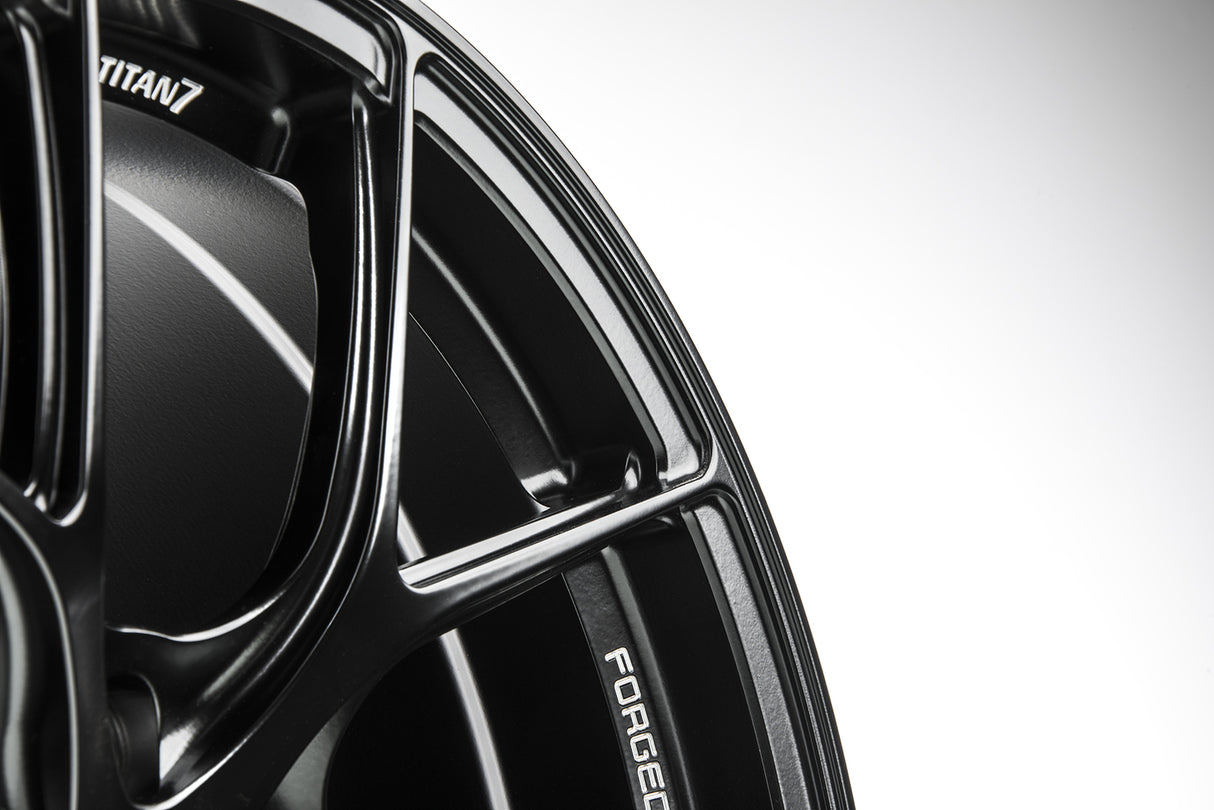 Titan7 T-S5 Forged Wheel Set 18X9.5 +28 5X114.3 73 Machine Black