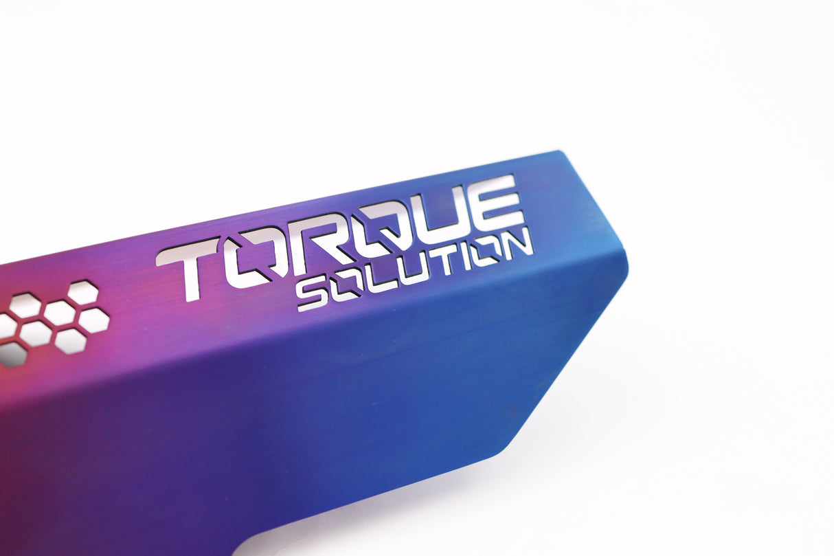 Torque Solution Titanium Engine Pulley Cover - Brushed Raw Finish