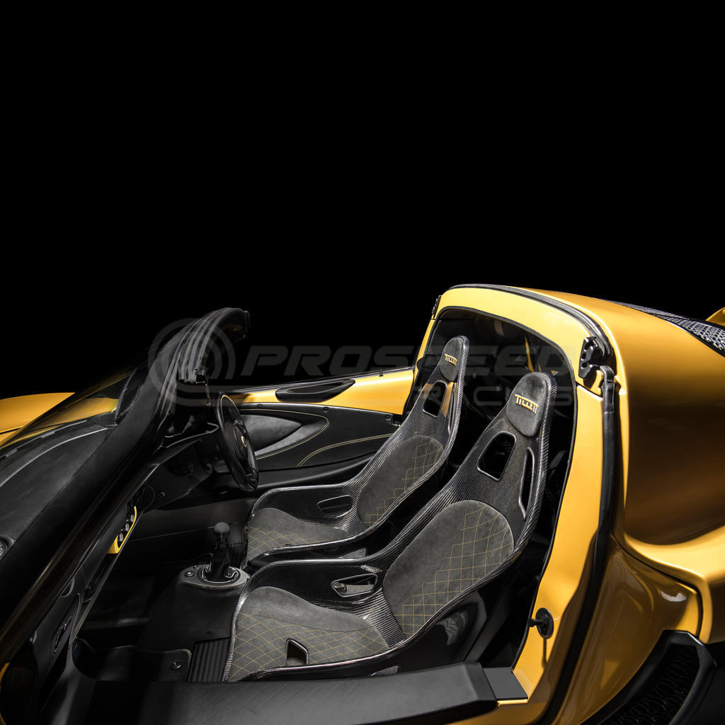 Tillett B6 Screamer Carbon Fibre/GRP FIA Approved Racing Seat XL Size - 47cm Rolled Edges On