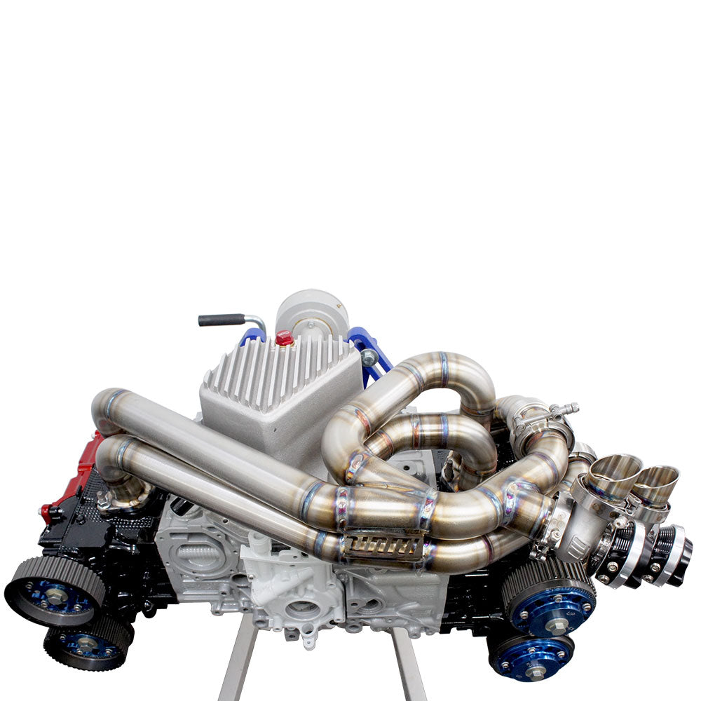 BNM Performance Fab Twin Scroll Rotated Twist Mount Turbo Kit w/3.5" Down-Pipe