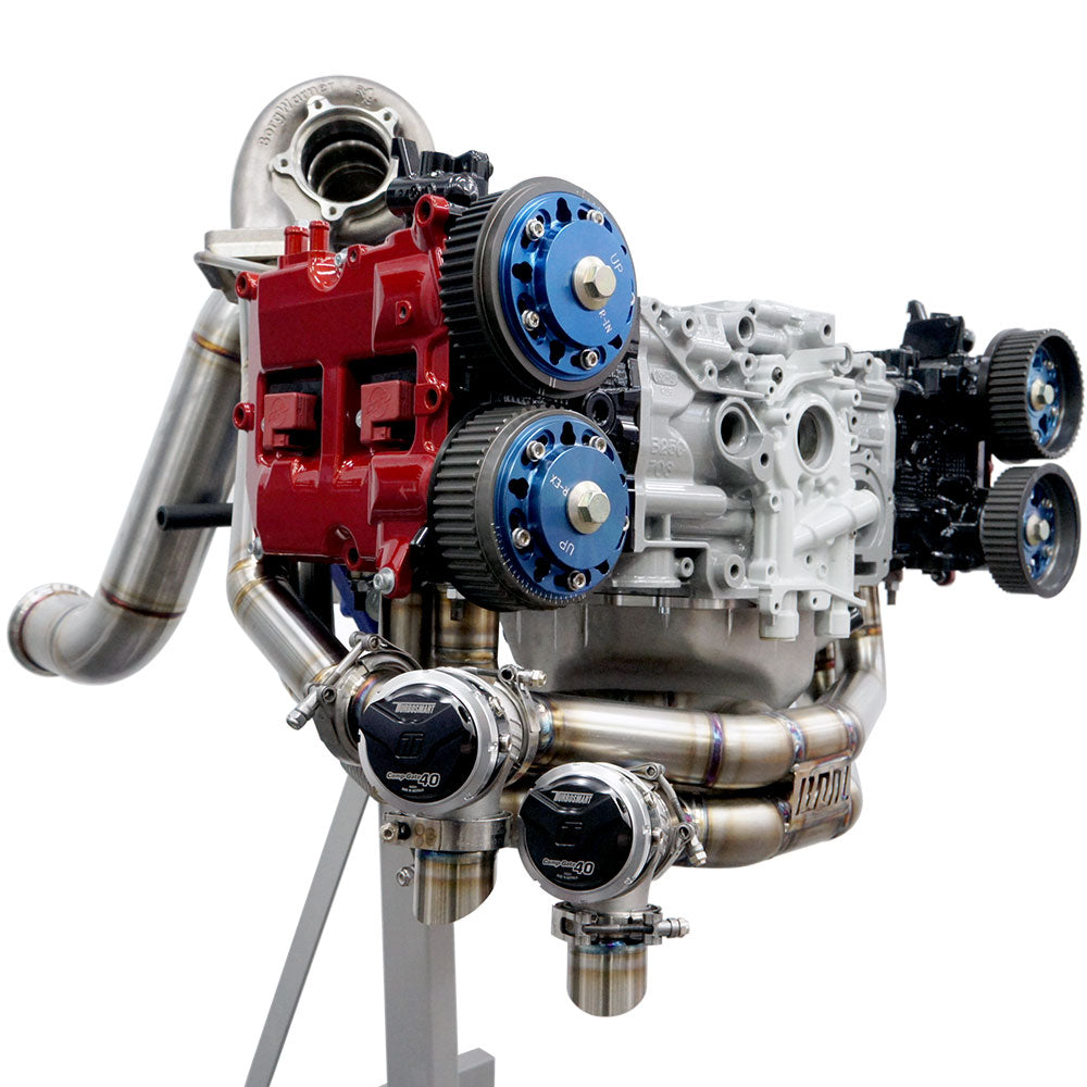 BNM Performance Fab Twin Scroll Rotated Twist Mount Turbo Kit w/3.5" Down-Pipe