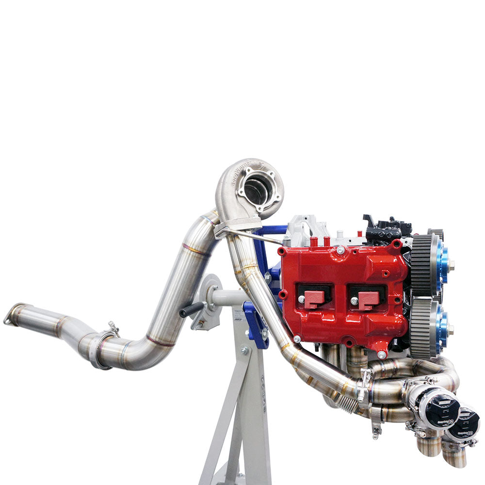 BNM Performance Fab Twin Scroll Rotated Twist Mount Turbo Kit w/3.5" Down-Pipe
