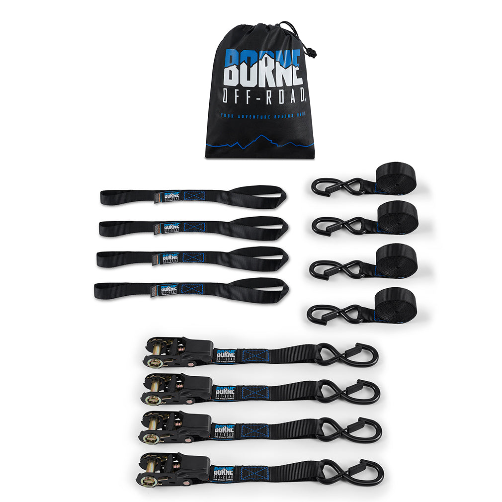 Mishimoto Medium-Duty Ratchet Tie-Down Kit 4-Pack