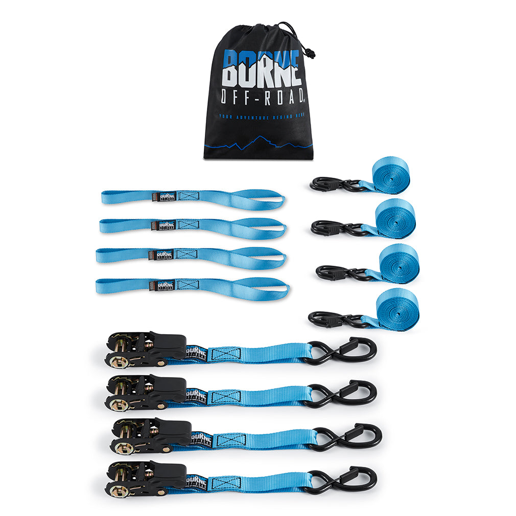 Mishimoto Medium-Duty Ratchet Tie-Down Kit 4-Pack