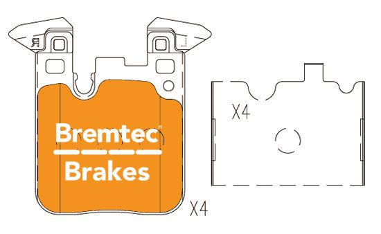 Bremtec Euro Line OE Replacement Brake Pads