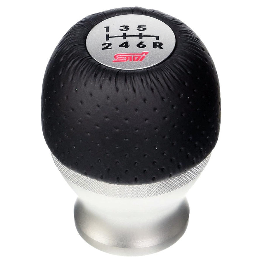 STI Genuine Leather/Aluminum Shift Knob - Subaru WRX 15+/STI 01-21/Liberty STI (6MT) C1010FG100