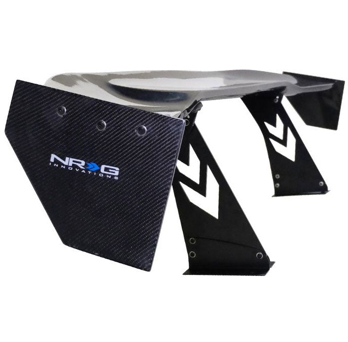 NRG Carbon Fibre Adjustable Wing - 69" w/Arrow Pedestals, Large End Plates