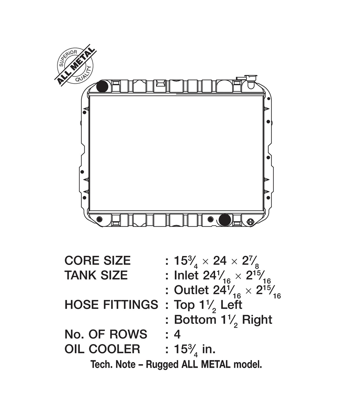CSF Racing 4-Row Copper Core Radiator