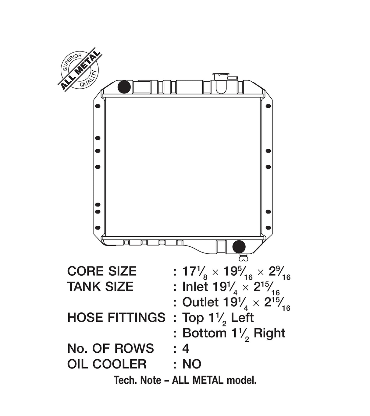 CSF Racing 4-Row Copper Core Radiator
