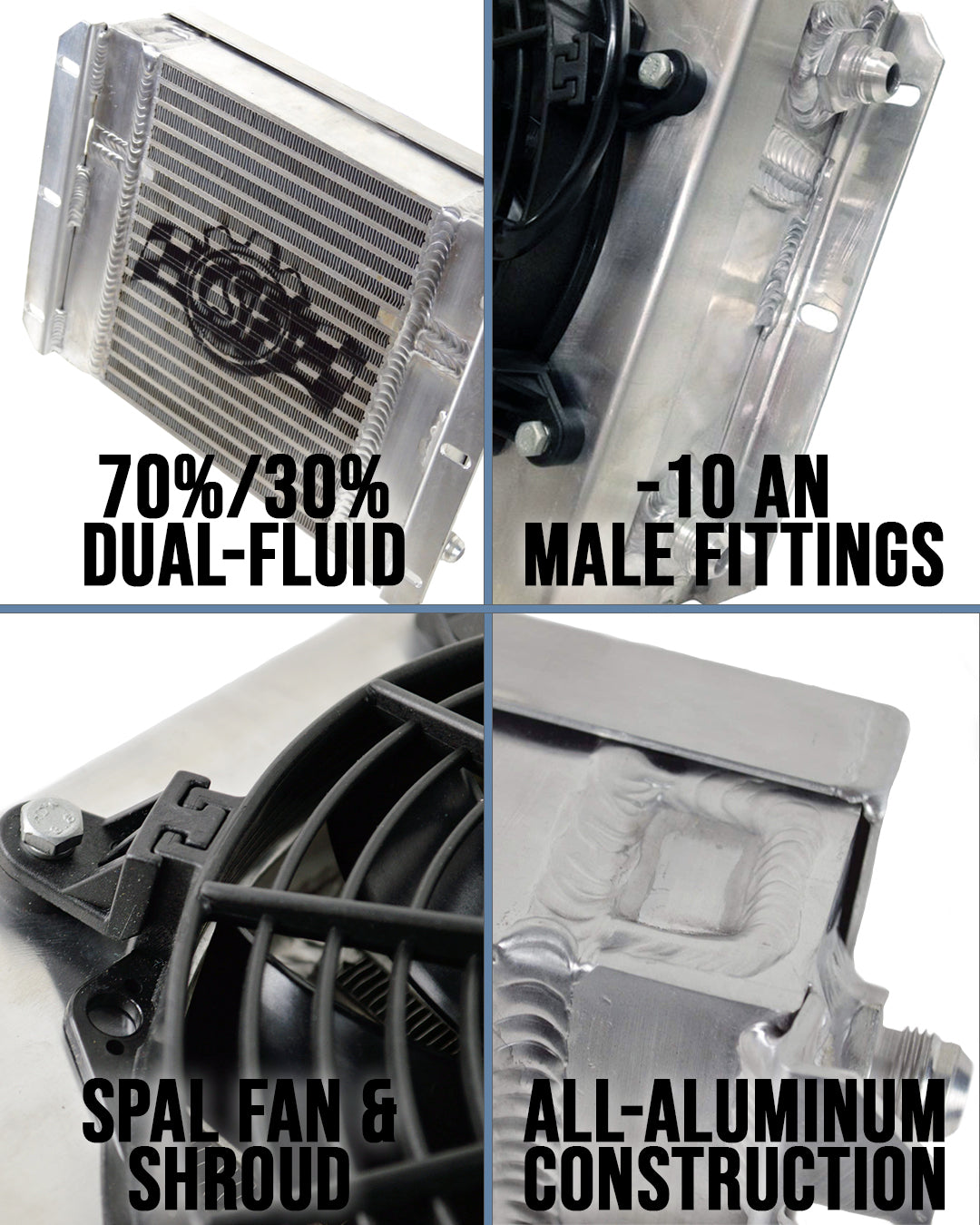 CSF Racing HD Bar & Plate Oil Cooler w/ 9" Spal Fan